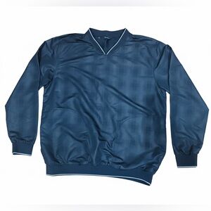 Walter Hagen Black V-Neck Pullover Golf Windbreaker Jacket